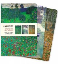 Midi Notebook Collection Gustav Klimt Landscapes Set of 3