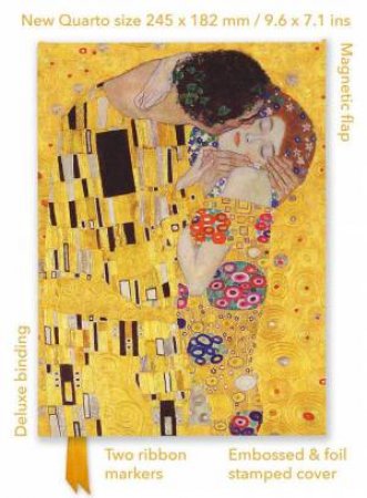 Foiled Quarto Journal: Gustav Klimt, The Kiss by FLAME TREE STUDIO