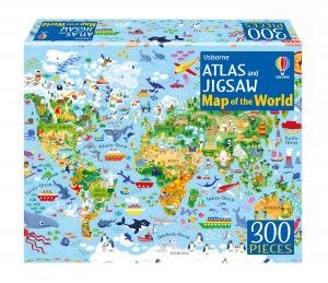 Usborne Book And Jigsaw: Atlas and Jigsaw Map of the World