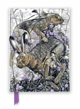 Foiled Journal: Martin Truefitt-Baker, Hares in Meadow Cranesbill by FLAME TREE STUDIO