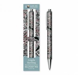 Boxed Decorative Ballpoint Pen: Angela Harding: Blackbirds and Berries by FLAME TREE STUDIO