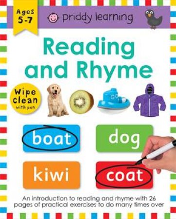 Reading And Rhyme: Wipe Clean Workbook by Roger Priddy