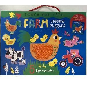 Touch And Feel Puzzle And Book Set: Farm by Various
