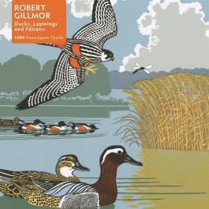 1000 Piece Jigsaw: Robert Gillmor, Ducks, Falcons And Lapwings by Flame Tree Studio