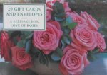 Tin Box Love of Roses  20 Gift Cards  Envelopes