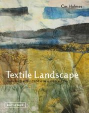 Textile Landscape Mixed Media Painting With Cloth