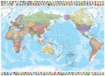 Hema Laminated Maps World  Flags 8th Ed
