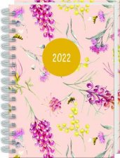 2022 A5 Wiro Diary Pink Native Floral