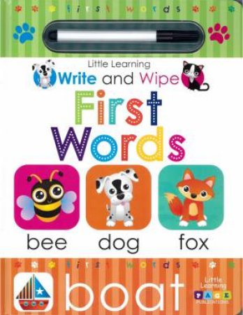 Little Learning Write And Wipe: First Words by Various