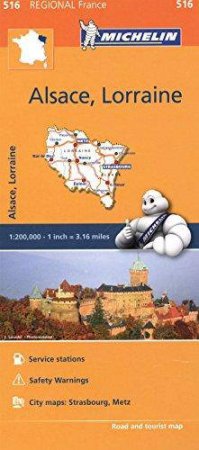 Michelin Regional Maps: Alsace, Lorraine by Michelin