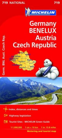Germany, Austria, Benelux, Czech Republic Map 2017 by Various