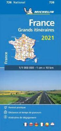 France Map 726 Route Planning 2021 by Michelin