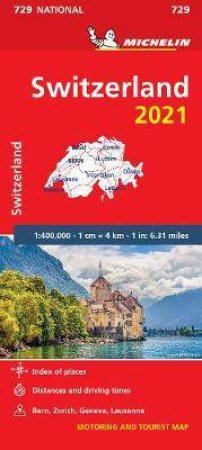 Switzerland Map 729 2021 by Michelin