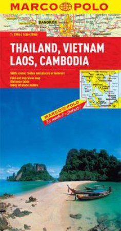 Marco Polo Thailand Vietnam Laos Cambodia map by Various 