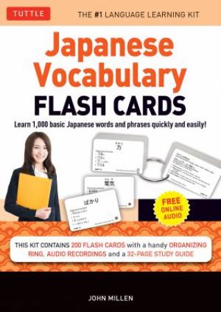 Japanese Vocabulary Flash Cards Kit by John Millen & Tuttle Studio