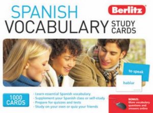 Berl Study Cards Spanish Vocabulary by None